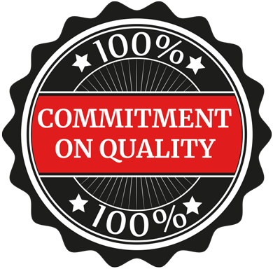 100% Commitment on quality